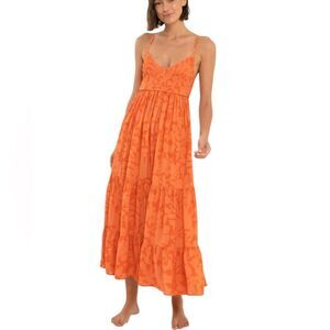 Citrine Swim Coco Dress Orange Floral S NWT
